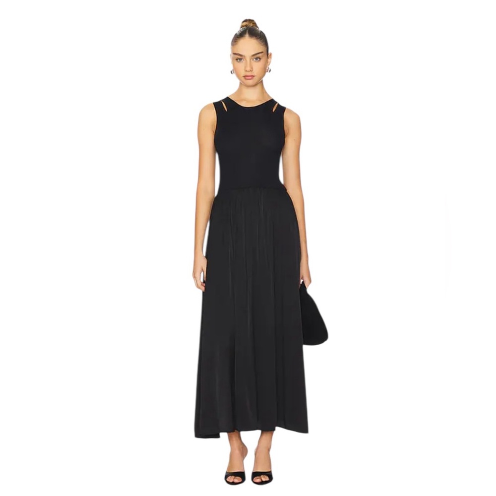 Lioness- Piroutte Black Maxi Dress In Onyx Size Small